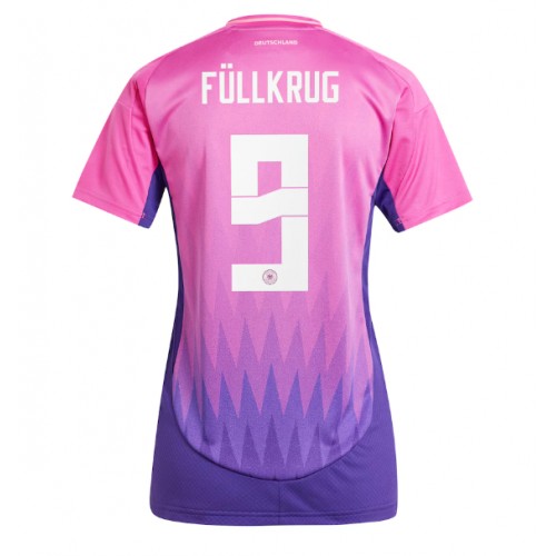 Fotballdrakt Dame Tyskland Niclas Fullkrug #9 Bortedrakt EM 2024 Kortermet